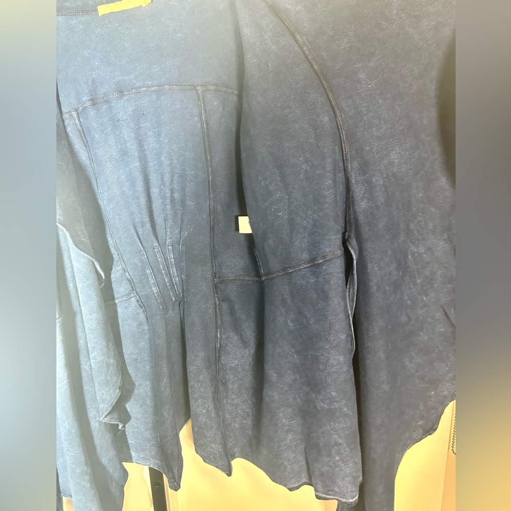Testimony LA Blue Distressed Style Open Front Stretch Cardigan Jacket Size M - Picture 4 of 13
